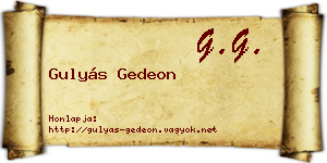 Gulyás Gedeon névjegykártya