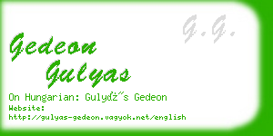 gedeon gulyas business card